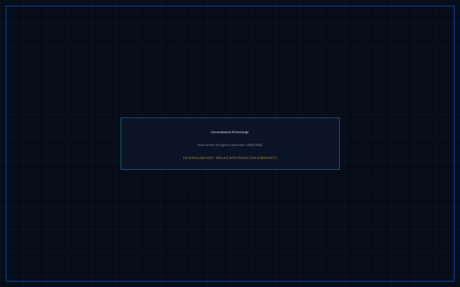 Conversational AI event planning interface with live voice dictation indicator